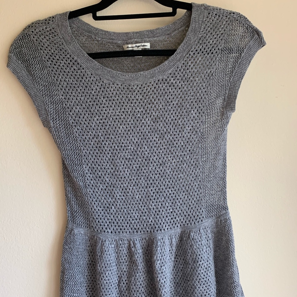 Grey American Eagle blouse